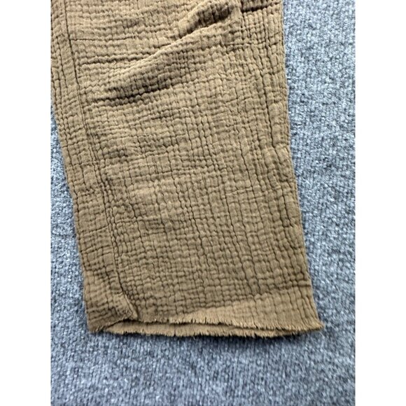 Rails Agnes Pull-on Pant Women's M Canteen 100% Cotton Gauze Wide Leg Raw Hem - Picture 7 of 13